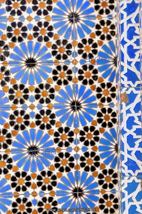 : Ceramic tilework at the Sidi Bou Abid Mosque, Grand Socco : Ceramic tilework at the Sidi Bou Abid Mosque, Grand Socco