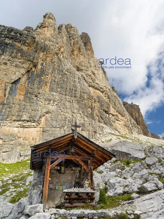 : Chapel of Rifugio Tuckett e Sella. The Brenta Dolomites : Chapel of Rifugio Tuckett e Sella. The Brenta Dolomites