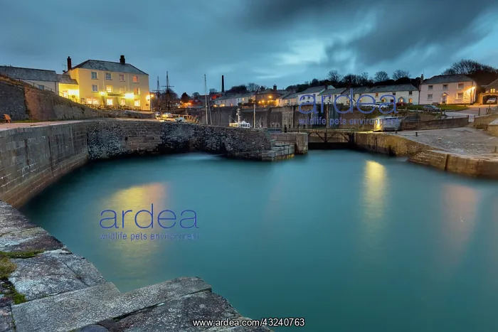 : Charlestown - Harbour at Sunset - Cornwall - UK : Charlestown - Harbour at Sunset - Cornwall - UK