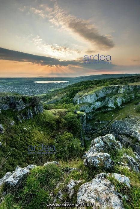 : Cheddar Gorge - Sunset - From Top of Gorge - Somerset - UK : Cheddar Gorge - Sunset - From Top of Gorge - Somerset - UK