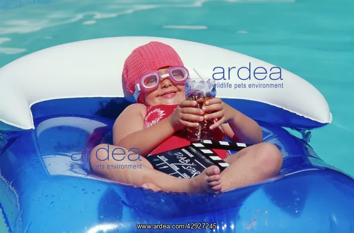  : Child - water baby in lilo