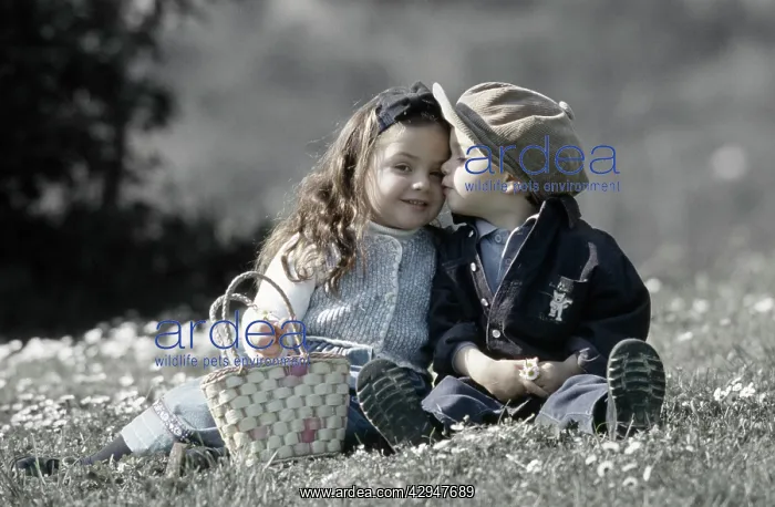 : Children - Black and White with selective colour : Children - Black and White with selective colour