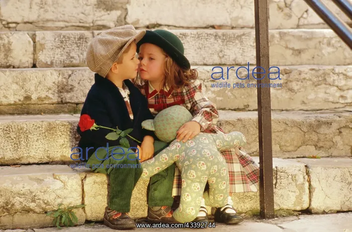 : Children - boy, girl & cloth teddy : Children - boy, girl & cloth teddy