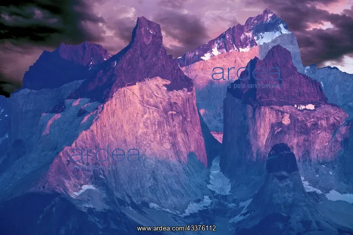 : Chile, Patagonia. Torres del Paine National Park at sunrise : Chile, Patagonia. Torres del Paine National Park at sunrise