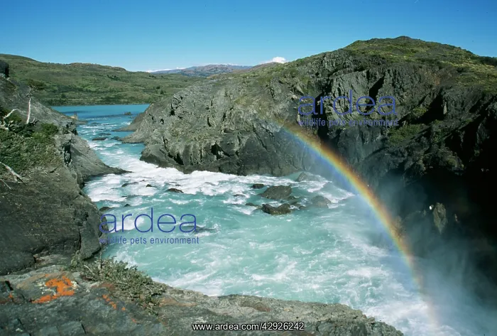 : CHILE - spillway of Salto Grande Waterfall : CHILE - spillway of Salto Grande Waterfall