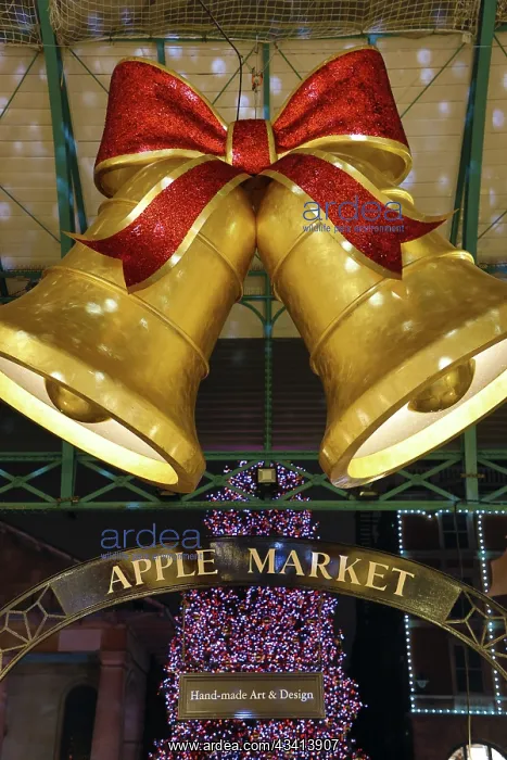 : Christmas Decorations in Covent Garden, London, England : Christmas Decorations in Covent Garden, London, England