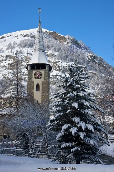 : Church in Zermatt, Switzerland : Church in Zermatt, Switzerland