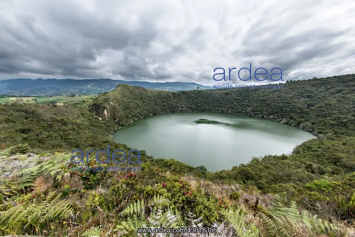  : Circular mountain lake Guatavita