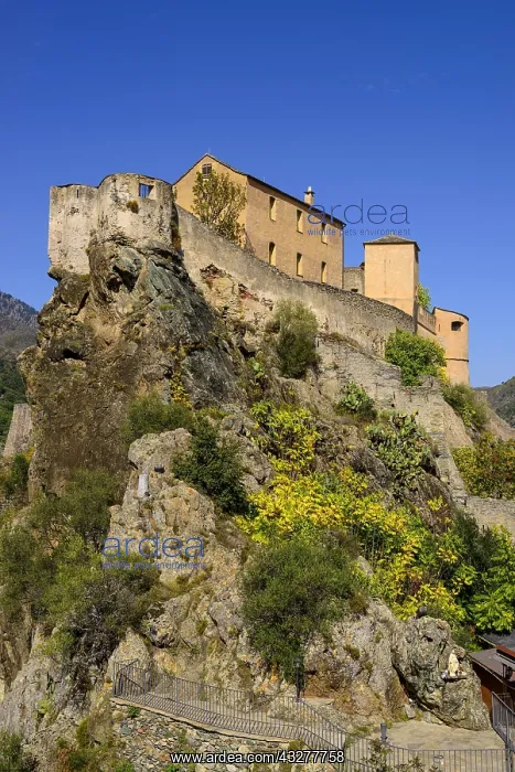 : Citadel above the Old Town, Corte, Corsica, France : Citadel above the Old Town, Corte, Corsica, France