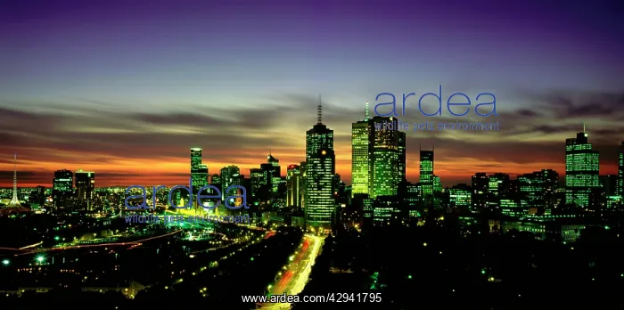 : City from Hilton-on-the-Park hotel.Melbourne, Victoria : City from Hilton-on-the-Park hotel.Melbourne, Victoria