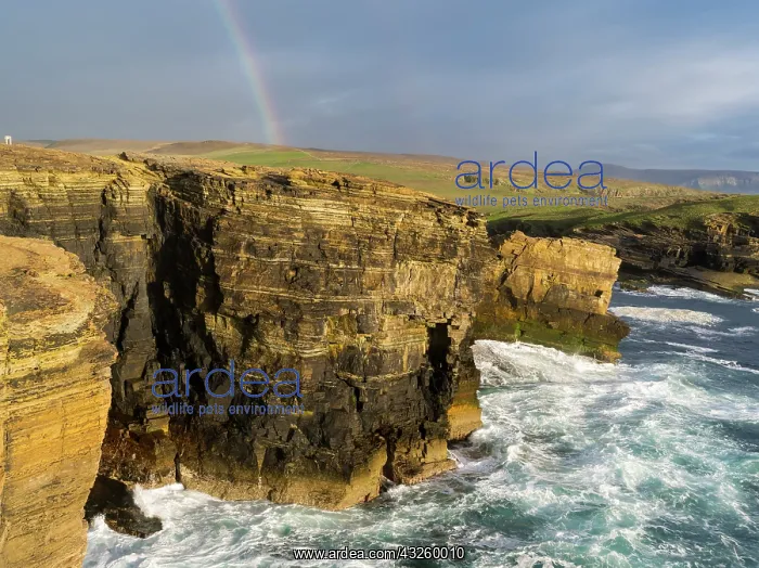 : The Cliffs of Yesnaby in Orkney, during : The Cliffs of Yesnaby in Orkney, during