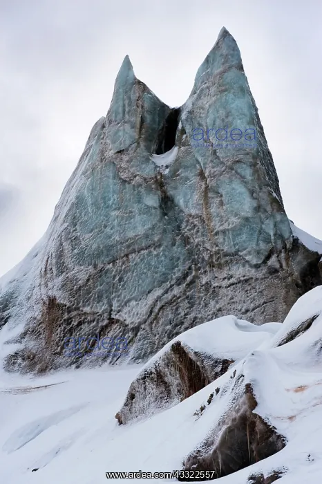 : Close up of a peaked iceberg on Svalbard : Close up of a peaked iceberg on Svalbard