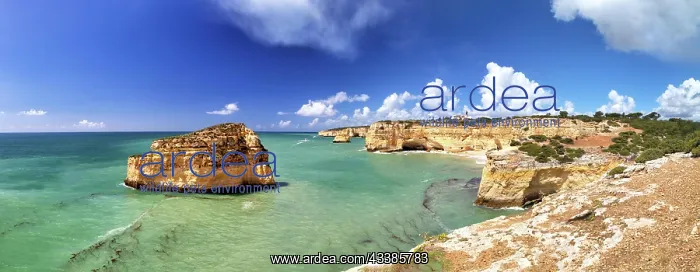 : Coastal landscape the southern coast of the Algarve : Coastal landscape the southern coast of the Algarve