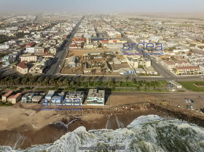 : The coastal town of Swakopmund between Namib Desert and Atlantic Ocean