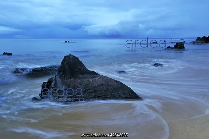 : Coastline - before a storm on the beach : Coastline - before a storm on the beach