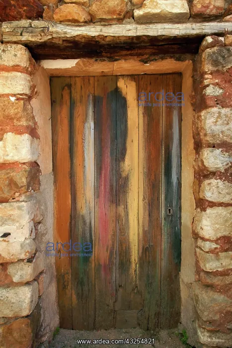 : Color door, Roussillon, France : Color door, Roussillon, France
