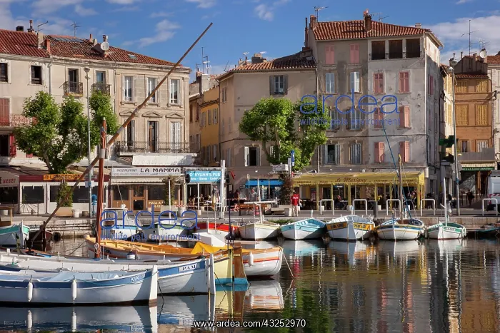 : Colorful Sailboats in the small harbor of : Colorful Sailboats in the small harbor of