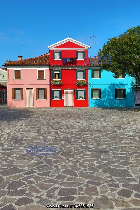 : Colourful houses on the island of Burano, Venetian : Colourful houses on the island of Burano, Venetian