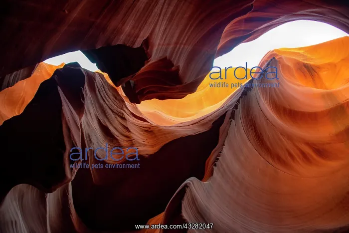 : Colourful sandstone formation, incident light, Lower : Colourful sandstone formation, incident light, Lower
