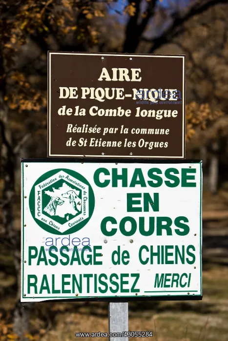 : Control of hunting on public place in Haute-Provence France : Control of hunting on public place in Haute-Provence France