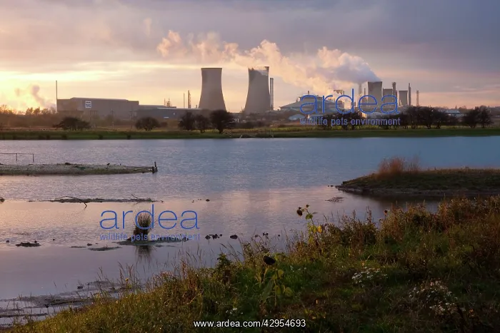 : Cooling towers - emissions from an industrial complex : Cooling towers - emissions from an industrial complex
