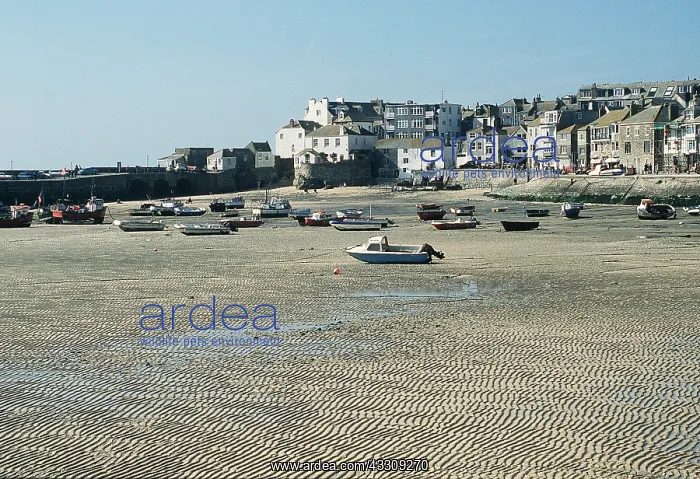: Cornwall - Boats at low tide : Cornwall - Boats at low tide