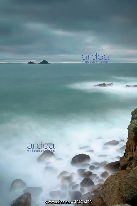 : Cot Valley Seascape - view looking to the Brisons : Cot Valley Seascape - view looking to the Brisons
