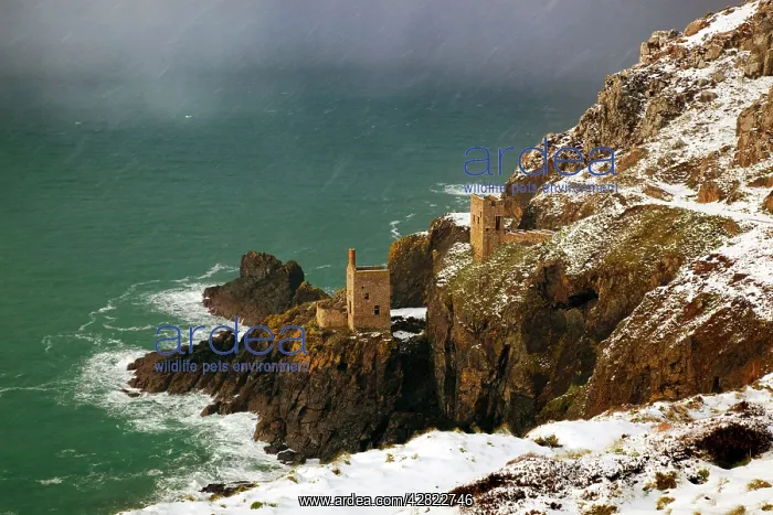 : Crowns Engine Houses - in snow : Crowns Engine Houses - in snow