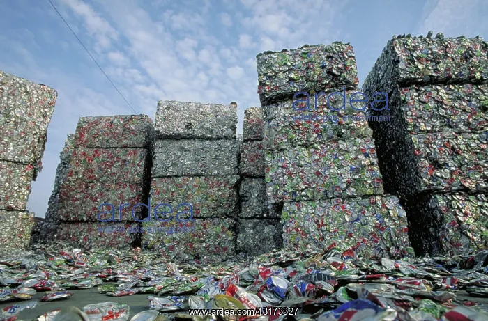 : Crushed aluminum cans : Crushed aluminum cans