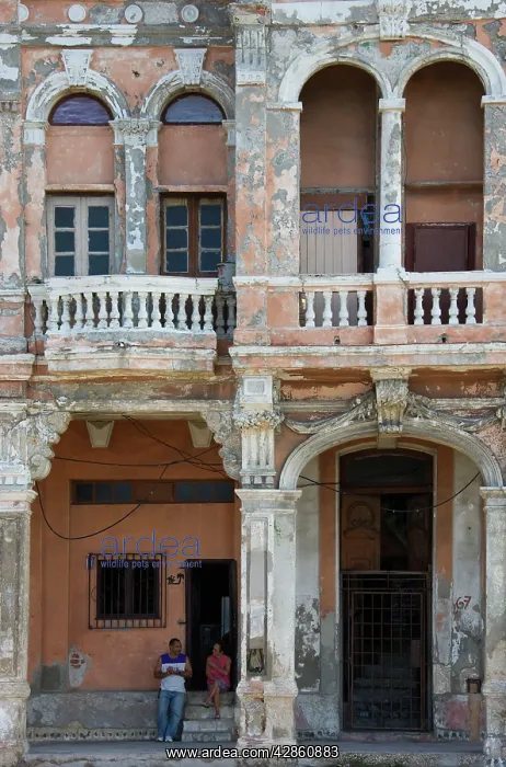 : Cuba - Many buildings and their facades at the : Cuba - Many buildings and their facades at the