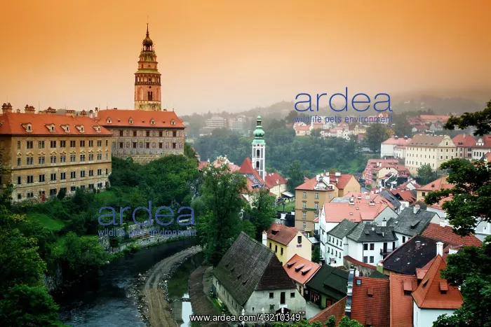 : Czech Republic, Cesky Krumlov. View of the : Czech Republic, Cesky Krumlov. View of the