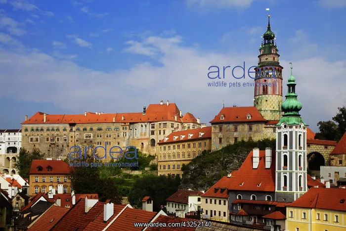 : Czech Republic, Cesky Krumlov. View of the : Czech Republic, Cesky Krumlov. View of the