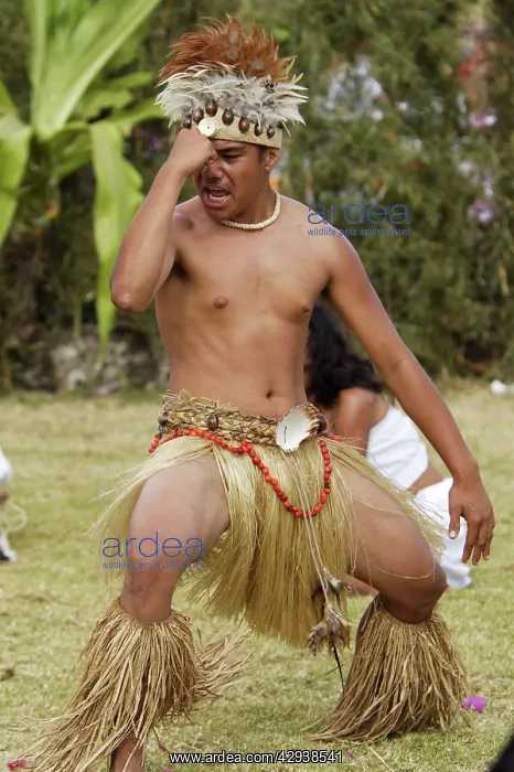 : Dancer on Rapa Nui Language Day, a fiesta organised : Dancer on Rapa Nui Language Day, a fiesta organised