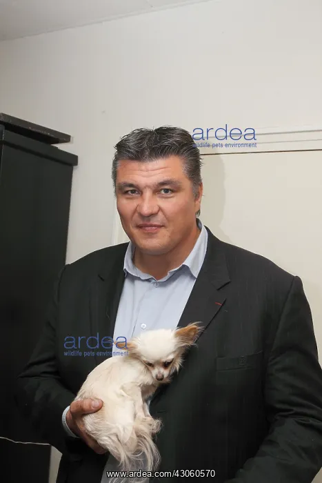 : David Douillet visiting A.S.P.C.A shelter of Plaisir : David Douillet visiting A.S.P.C.A shelter of Plaisir