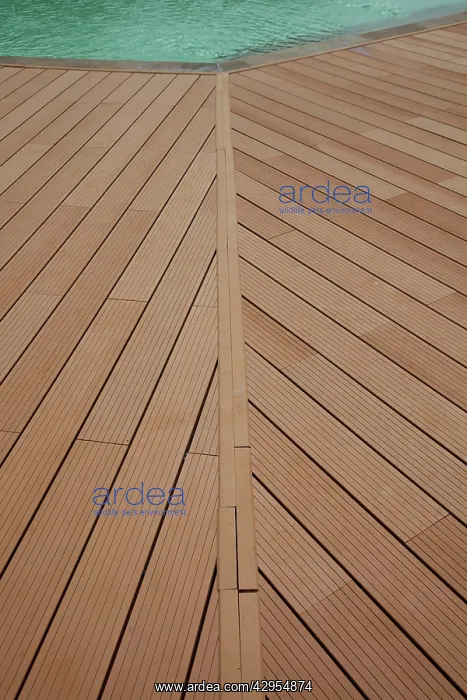 : Decking platform around swimming pool - made from : Decking platform around swimming pool - made from