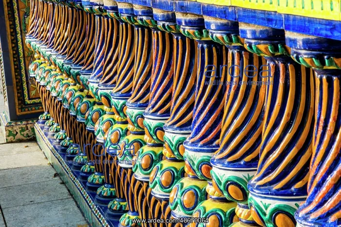 : Decorative railing around the Plaza Alta main square : Decorative railing around the Plaza Alta main square