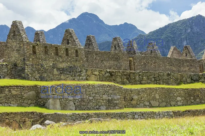 : Details of ancient Inca buildings, Machu Picchu, Peru : Details of ancient Inca buildings, Machu Picchu, Peru