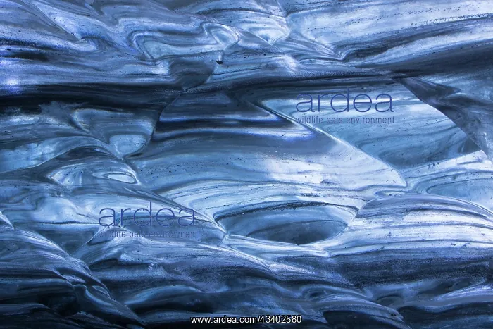 : Details of the ice in the glacial cave in the Breidamerkurjo : Details of the ice in the glacial cave in the Breidamerkurjo