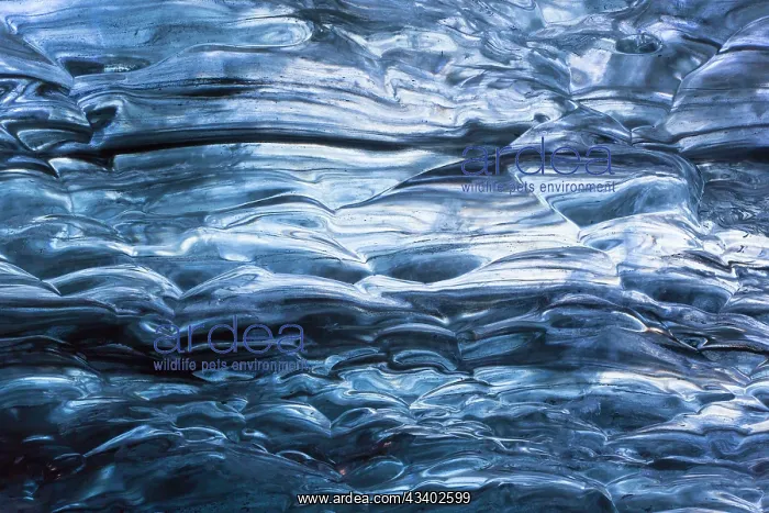 : Details of the ice in the glacial cave in the Breidamerkurjo : Details of the ice in the glacial cave in the Breidamerkurjo
