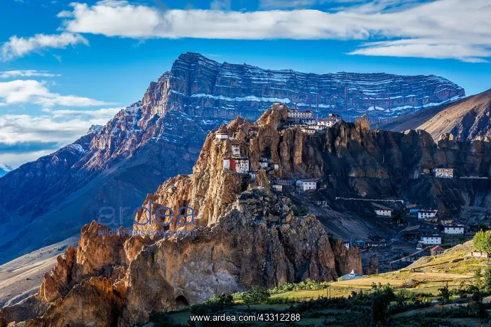  : Dhankar monastry perched on a cliff in Himalayas