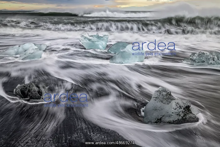 : Diamond Beach surf, Iceland : Diamond Beach surf, Iceland