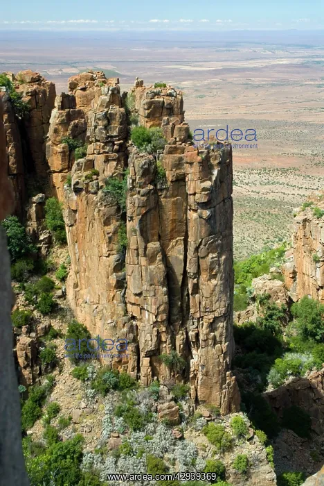 : Dolerite pillars, part of a dolerite sill, up to : Dolerite pillars, part of a dolerite sill, up to