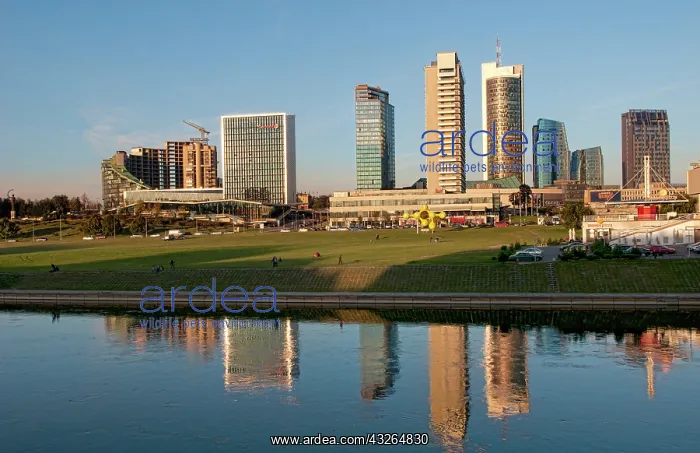 : Downtown Vilnius, Lithuania, with skyline : Downtown Vilnius, Lithuania, with skyline