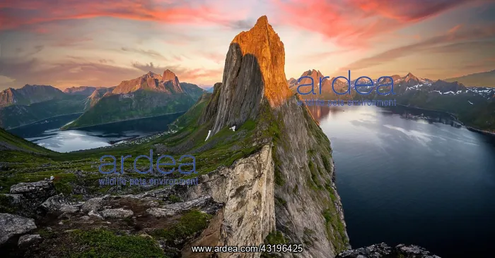 : Dramatic clouds, evening mood, steep mountain Segla : Dramatic clouds, evening mood, steep mountain Segla