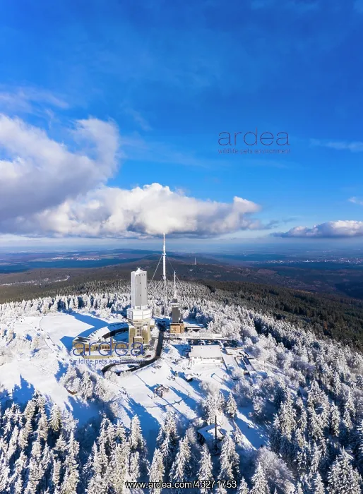 : Drone shot, transmission mast of the Hessian radio : Drone shot, transmission mast of the Hessian radio
