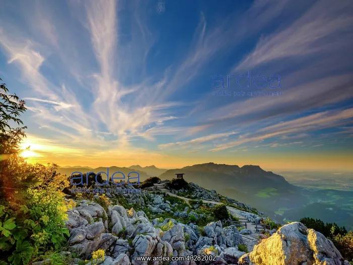 : Dusk at the Kehlstein, behind the Untersberg, Berchtesgaden : Dusk at the Kehlstein, behind the Untersberg, Berchtesgaden