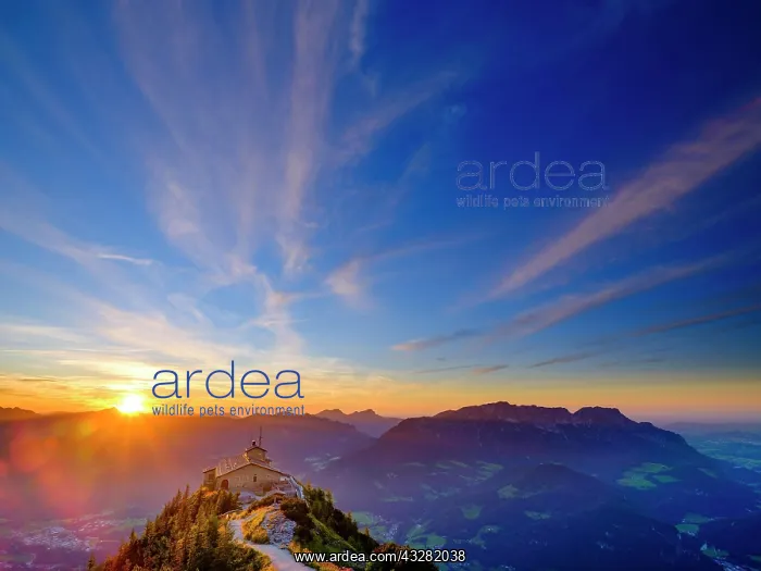 : Eagles Nest at sunset with cirrus clouds, behind : Eagles Nest at sunset with cirrus clouds, behind