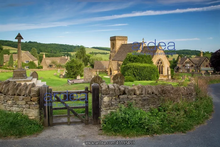 : Early morning over the Cotswolds village of Snowshill : Early morning over the Cotswolds village of Snowshill