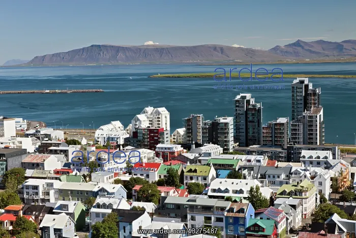 : Elevated view of Reykjavik, Iceland : Elevated view of Reykjavik, Iceland