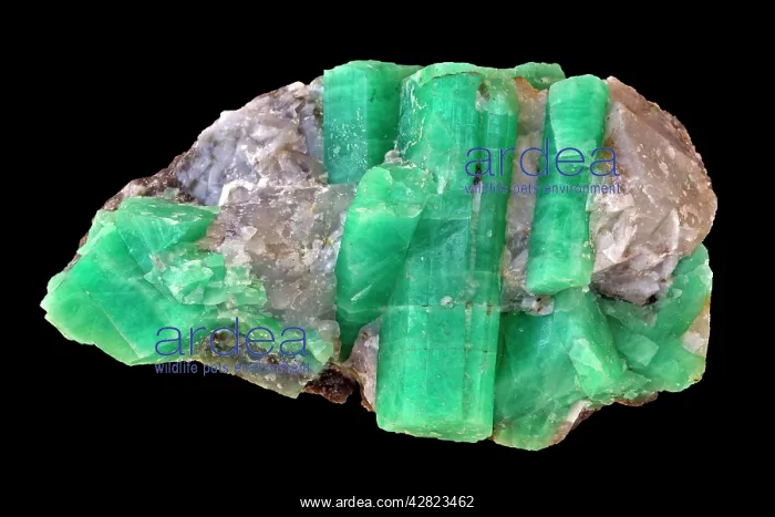 : Emerald - Green variety of Beryl - Be3Al2Si6O18 : Emerald - Green variety of Beryl - Be3Al2Si6O18